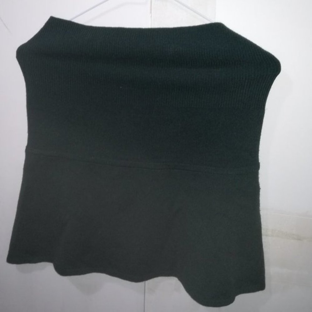 Dark green knit skirt XS